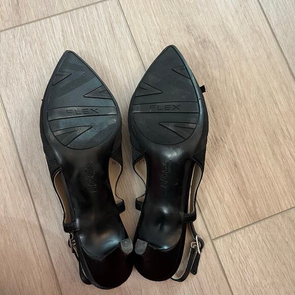 LifeStride Womens Social Scene Almond Toe Ankle Strap Slingback Heels - Picture 4 of 9